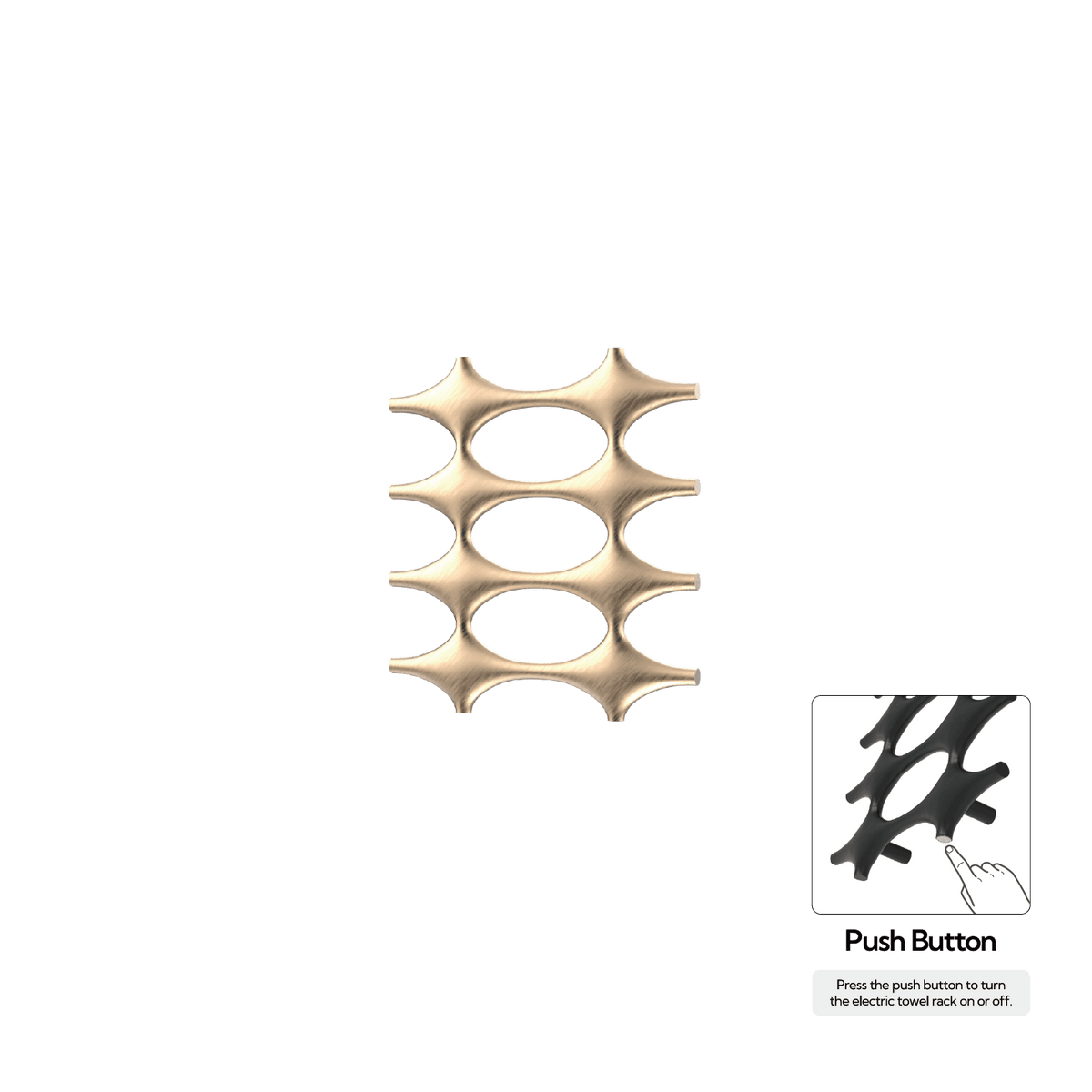 P&Bhusri K015-S-BBZ-N K015 Towel Warmer in PVD Brushed Bronze