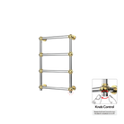 P&Bhusri K06-M-CHR-LGD-XK K06 Towel Warmer in Chrome - PVD Luxury Gold