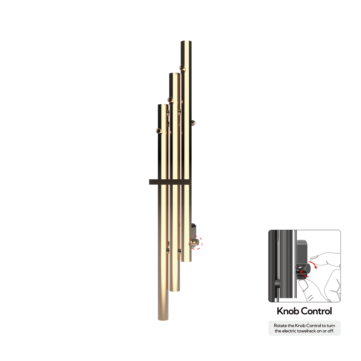P&Bhusri K102-M-PBZ-XK K102 Towel Warmer in PVD Polished Bronze