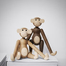 Kay Bojesen 39257 Monkey Wooden Figurine in Oak/Smoked Oak