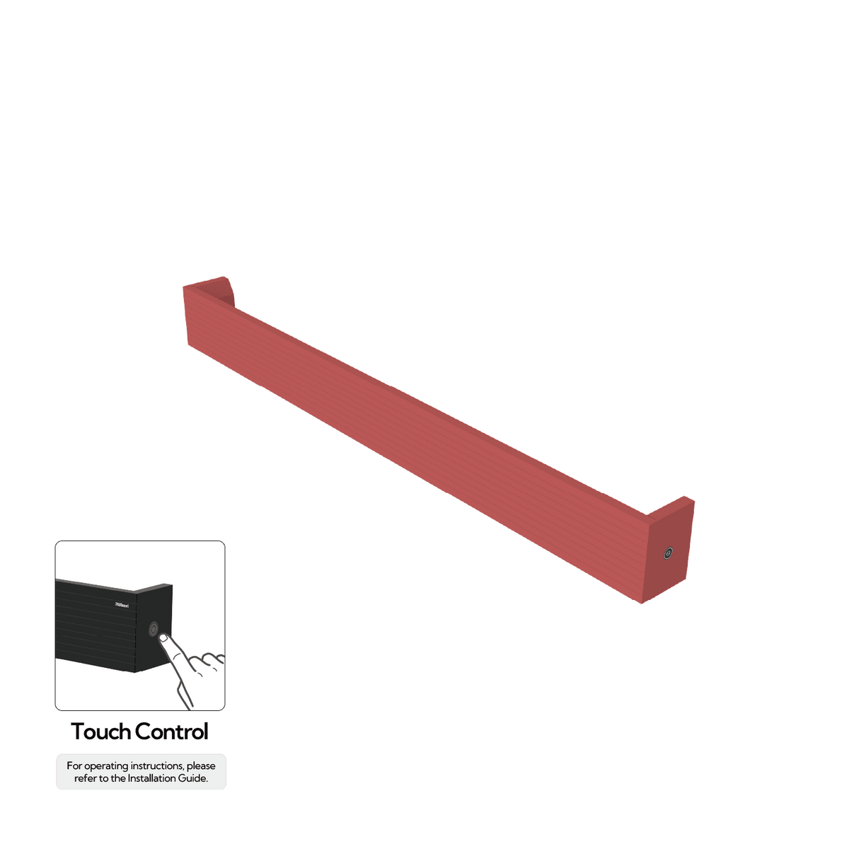 P&Bhusri L32-M-ARD-H L32 Towel Warmer in Amber Red