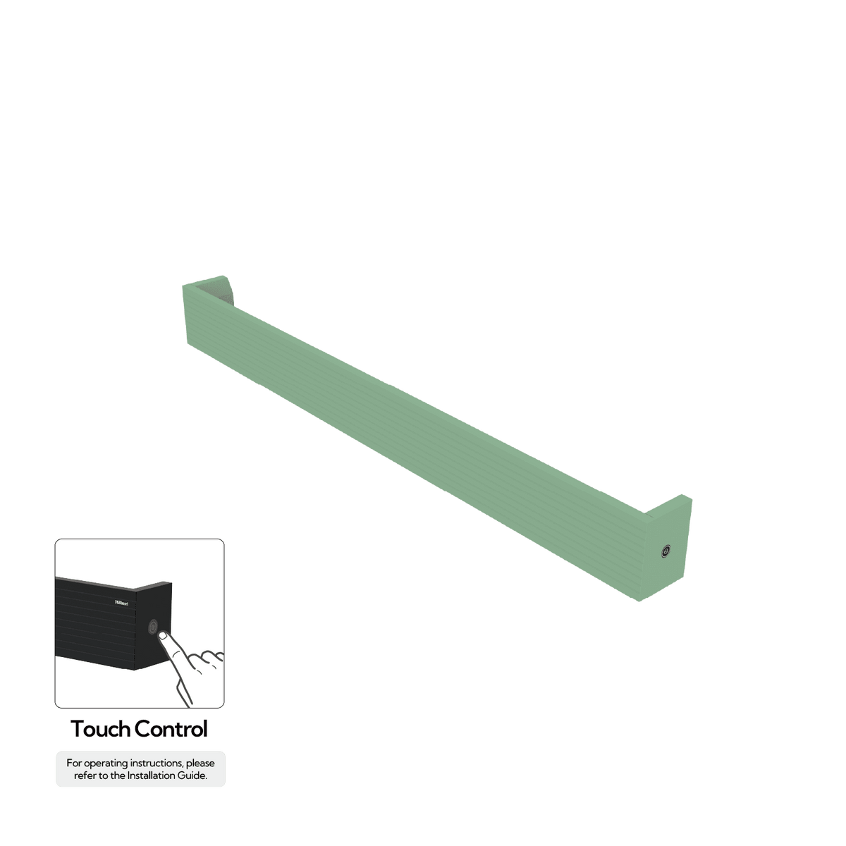 P&Bhusri L32-M-CGR-H L32 Towel Warmer in Celadon Green