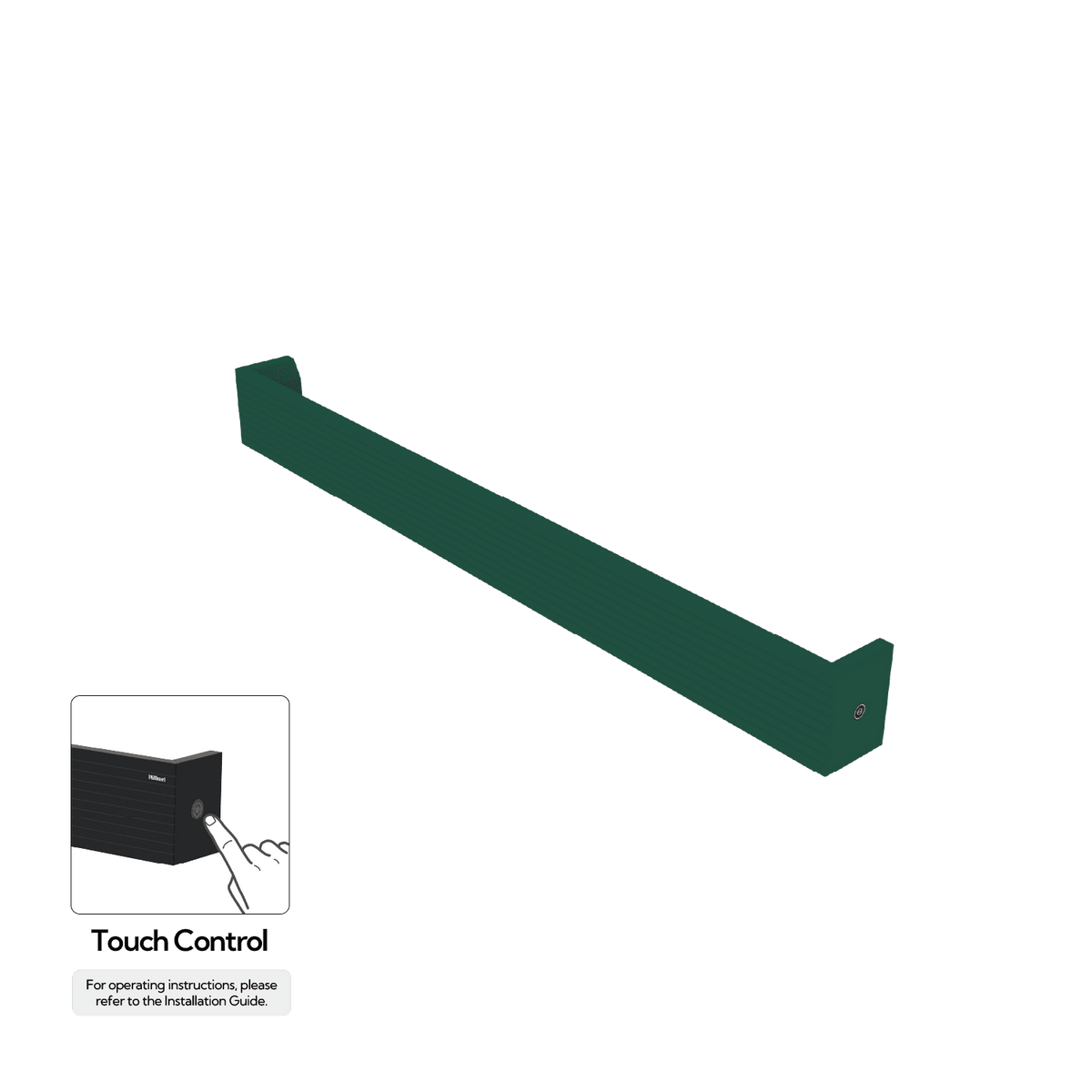 P&Bhusri L32-M-EGR-H L32 Towel Warmer in Emerald Green