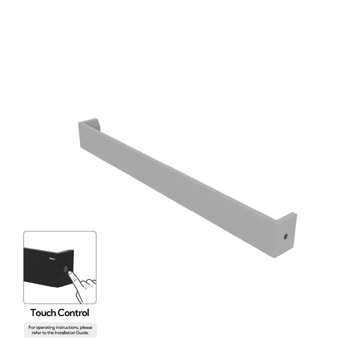 P&Bhusri L32-M-MGR-H L32 Towel Warmer in Muted Grey
