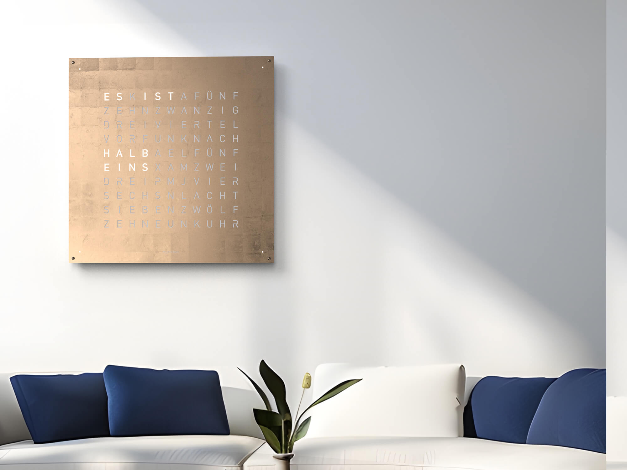 QLOCKTWO LG4MG QLOCKTWO EARTH 90 Creator's Edition Moon Gold