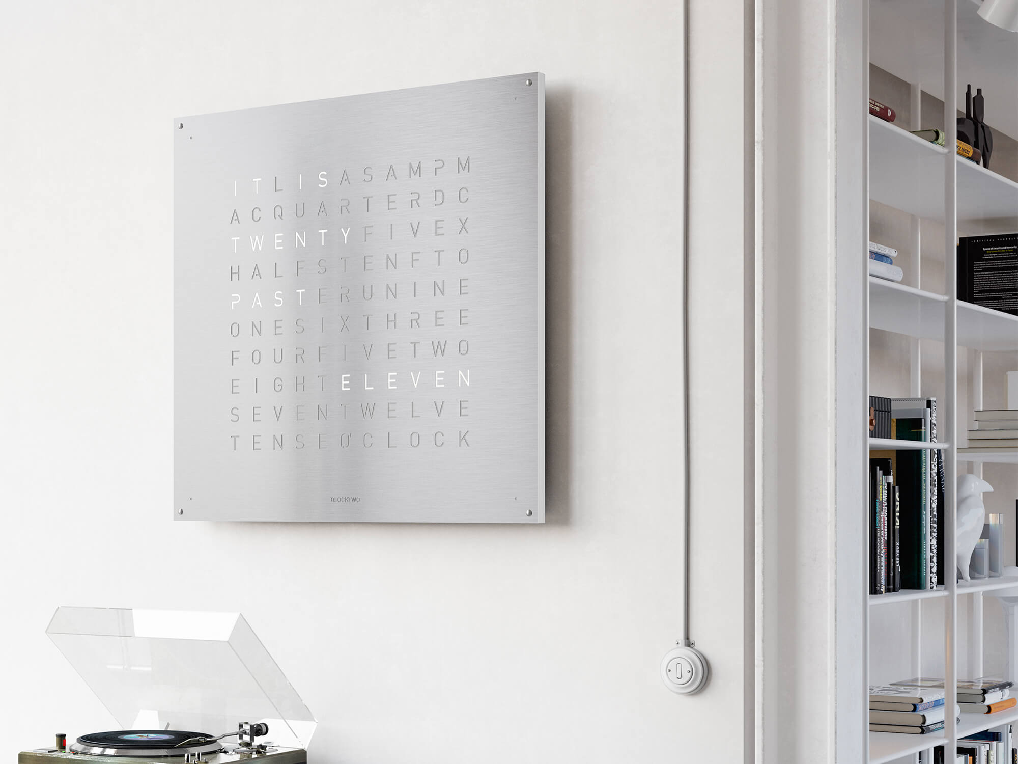 QLOCKTWO LG4SS QLOCKTWO EARTH 90 Steel Series