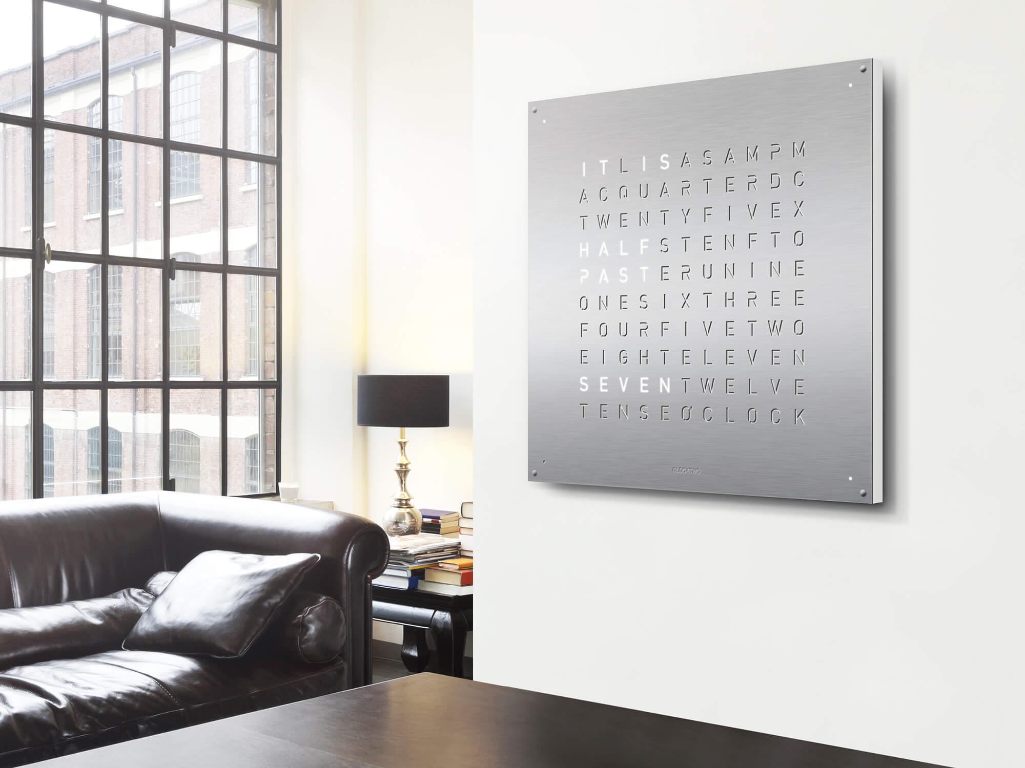 QLOCKTWO LG4SS QLOCKTWO EARTH 90 Steel Series