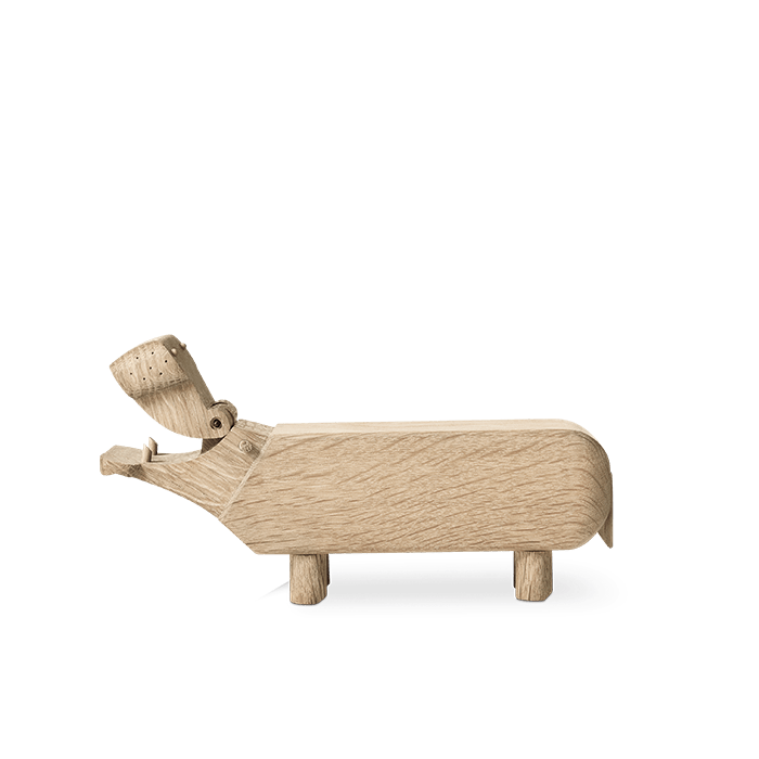 Kay Bojesen 39542 Hippo Wooden Figurine in Oak