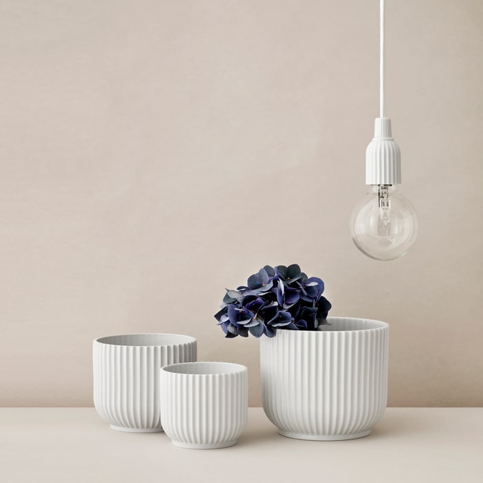 Lyngby Porcelæn 201396 Lyngby Flowerpot in White