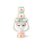 Bjørn Wiinblad 56569 Lady with Hat Candle Holder in Pink/Yellow