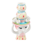 Bjørn Wiinblad 56569 Lady with Hat Candle Holder in Pink/Yellow