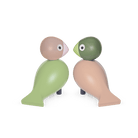 Kay Bojesen 39357 Lovebirds Wooden Figurine in Light Green/Rose