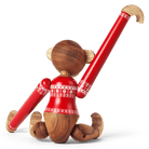 Kay Bojesen 39571 Christmas Jumper Monkey Wooden Figurine in Teak/Limba