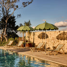 Vintage-inspired parasol with commercial-grade construction, UPF50+ fabric, and vented canopy.