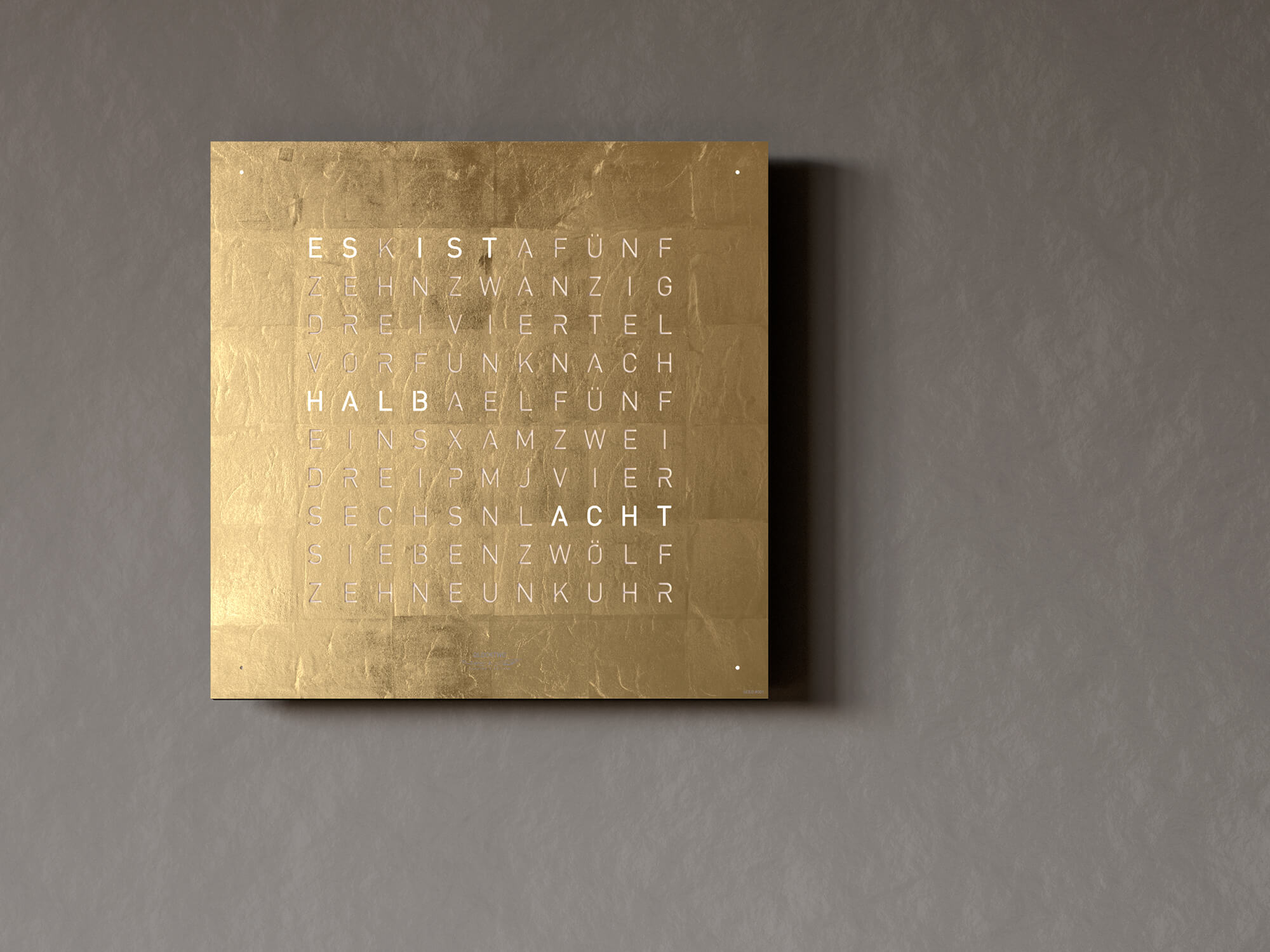QLOCKTWO QT4GD QLOCKTWO EARTH 45 Creator's Edition Gold
