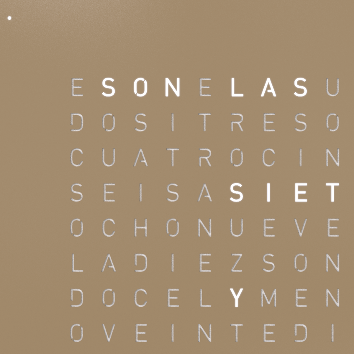 QLOCKTWO FCHAPC QLOCKTWO Earth 45 Frontcover Hazelnut