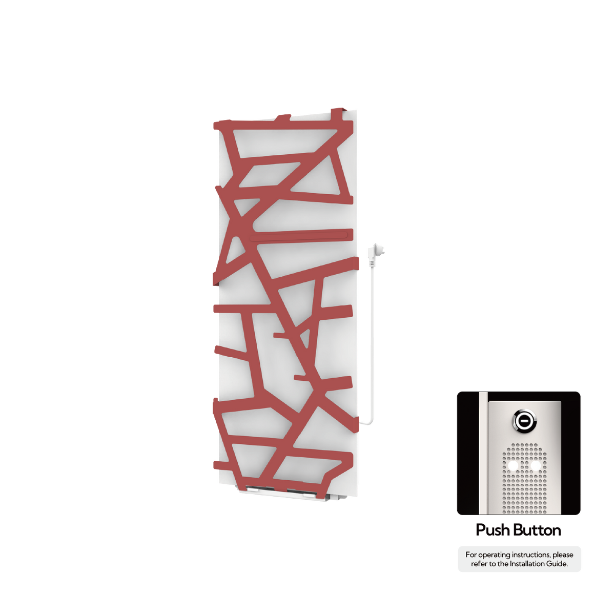 P&Bhusri S08-M-ARD-N S08 Towel Warmer in Amber Red