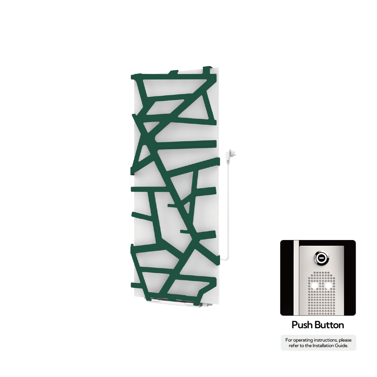 P&Bhusri S08-M-EGR-N S08 Towel Warmer in Emerald Green