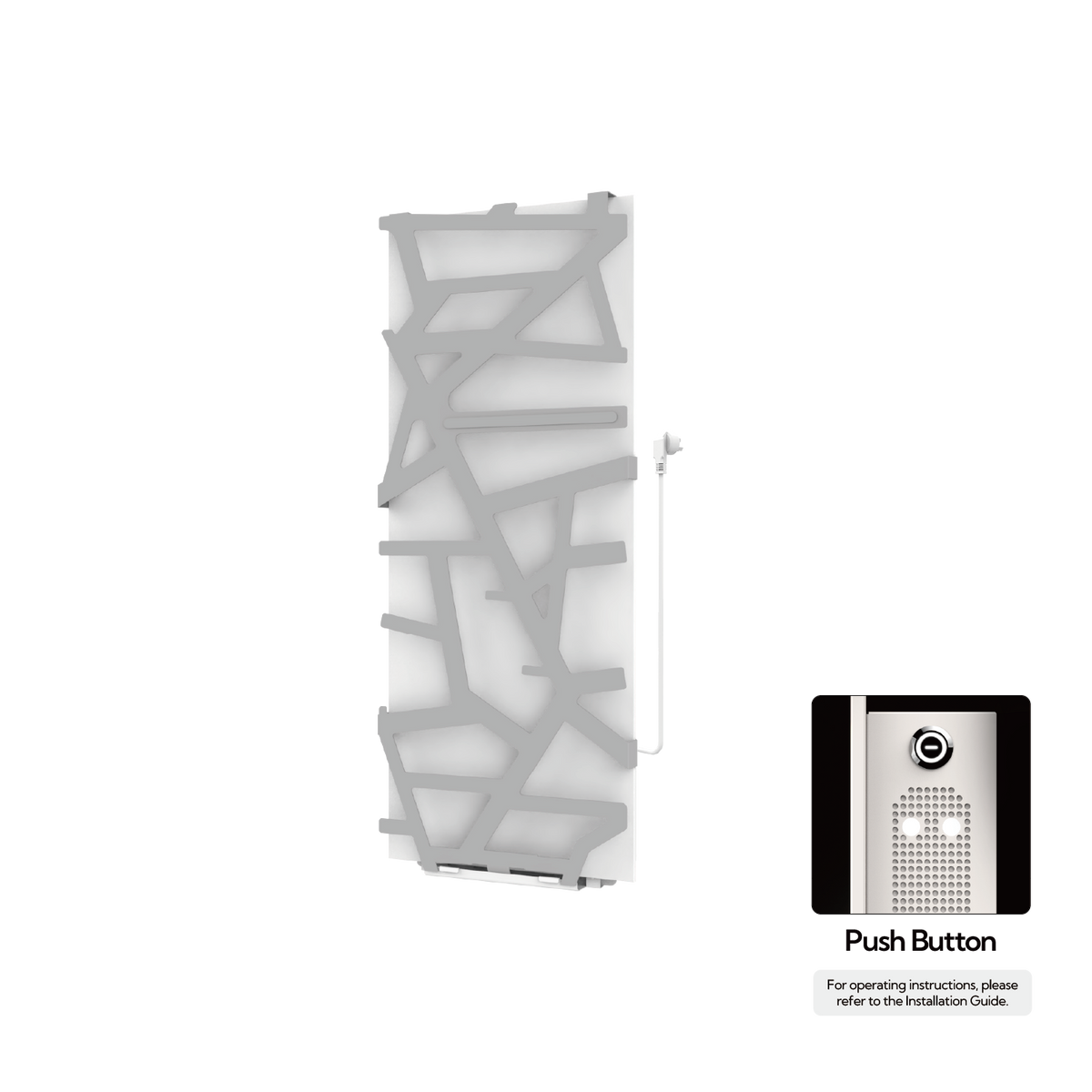 P&Bhusri S08-M-MGR-N S08 Towel Warmer in Muted Grey
