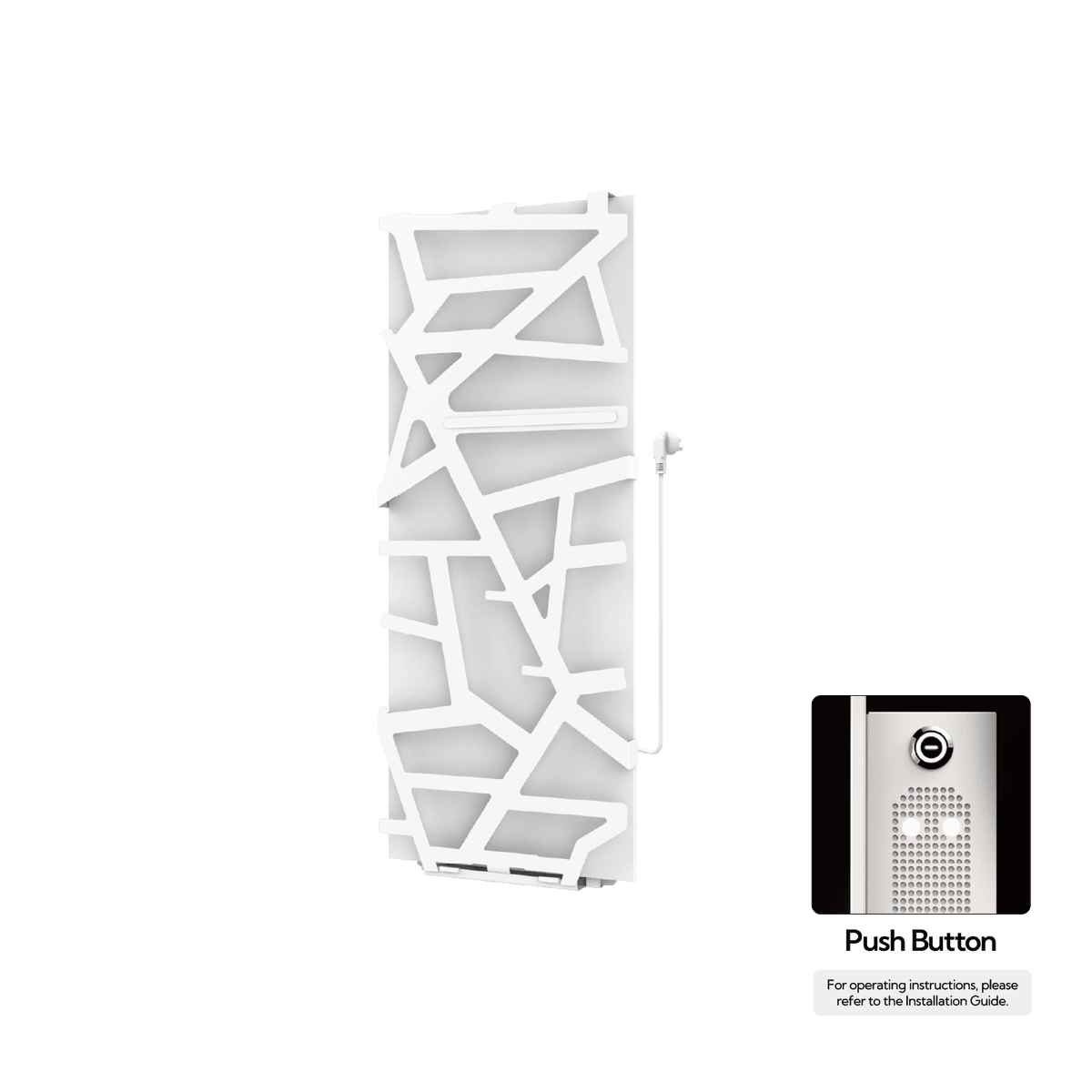 P&Bhusri S08-M-MWH-N S08 Towel Warmer in Mist White