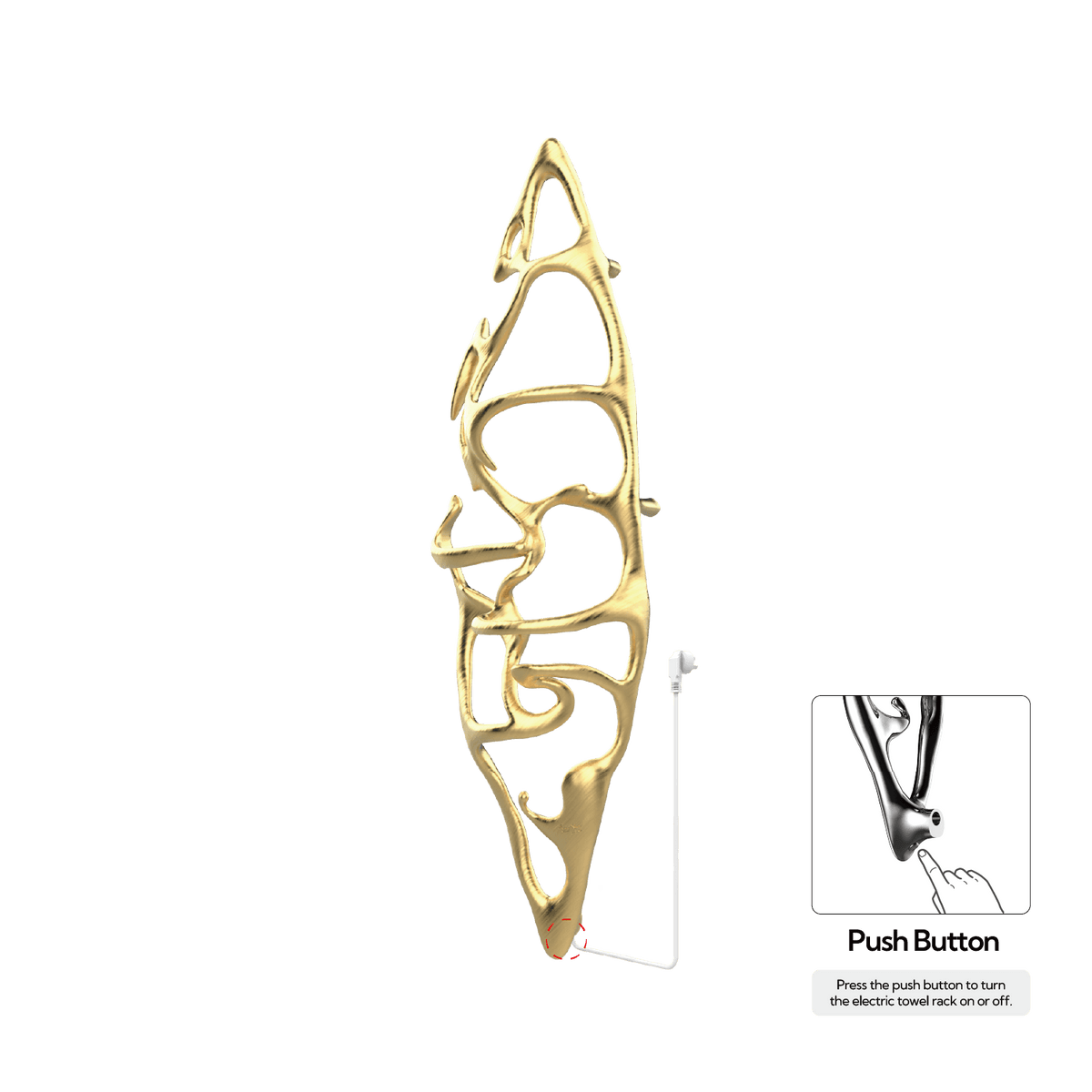 P&Bhusri S1-L-BLG-N-DO Boat of Sage Large Towel Warmer in PVD Brushed Luxury Gold