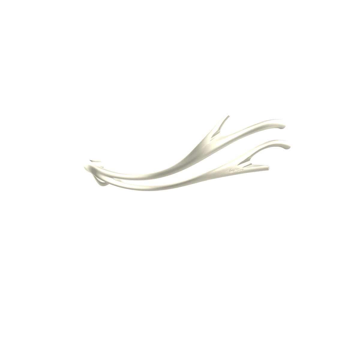 P&Bhusri S2-M-PWG-SC Golden Antlers Towel Warmer in PVD Polished White Gold