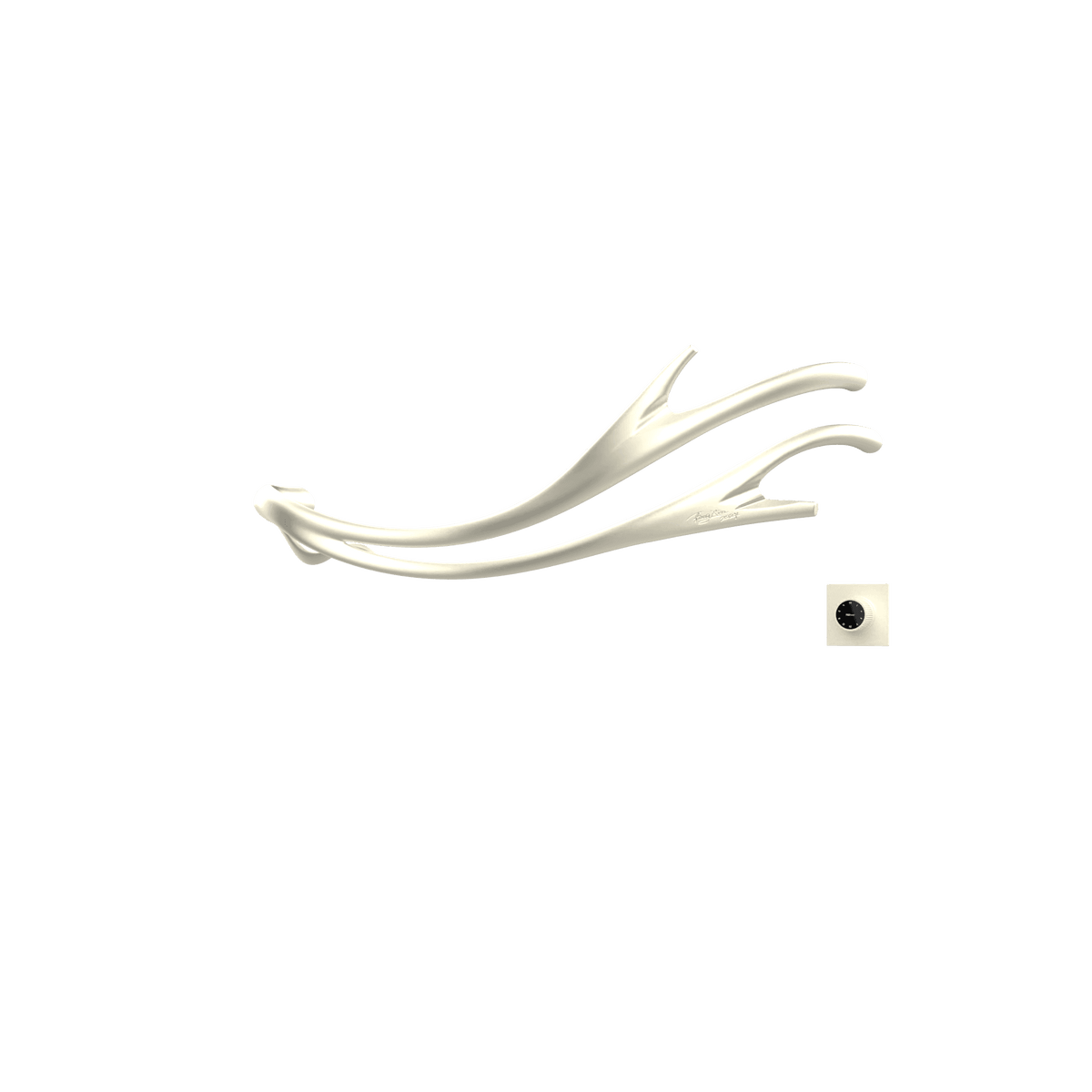 P&Bhusri S2-M-PWG-XM Golden Antlers Towel Warmer in PVD Polished White Gold