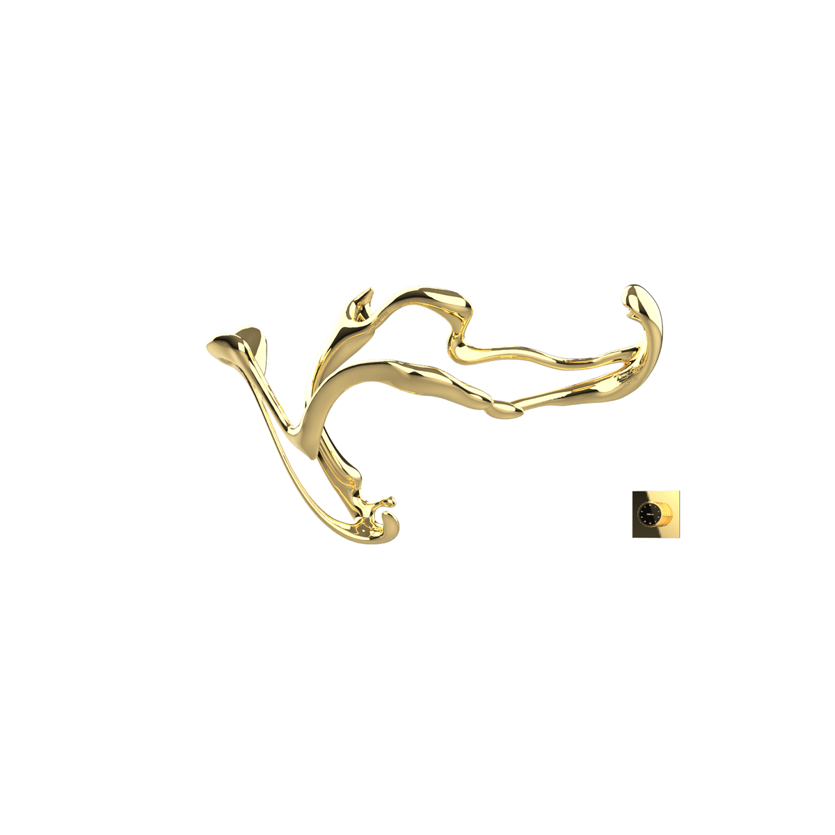 P&Bhusri S3-M-PBR-XM The Fountain of Youth Towel Warmer in PVD Polished Brass