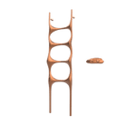 P&Bhusri S6-M-BRG-XA Crete Palace Towel Warmer in PVD Brushed Rose Gold