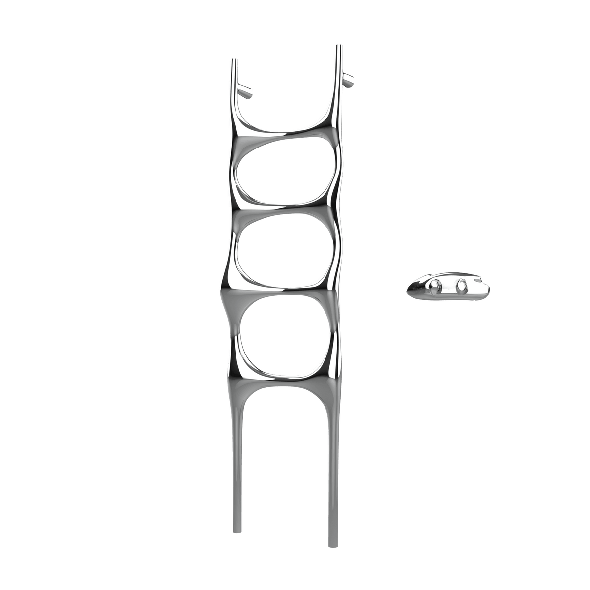 P&Bhusri S6-M-CHR-XA Crete Palace Towel Warmer in Polished Chrome