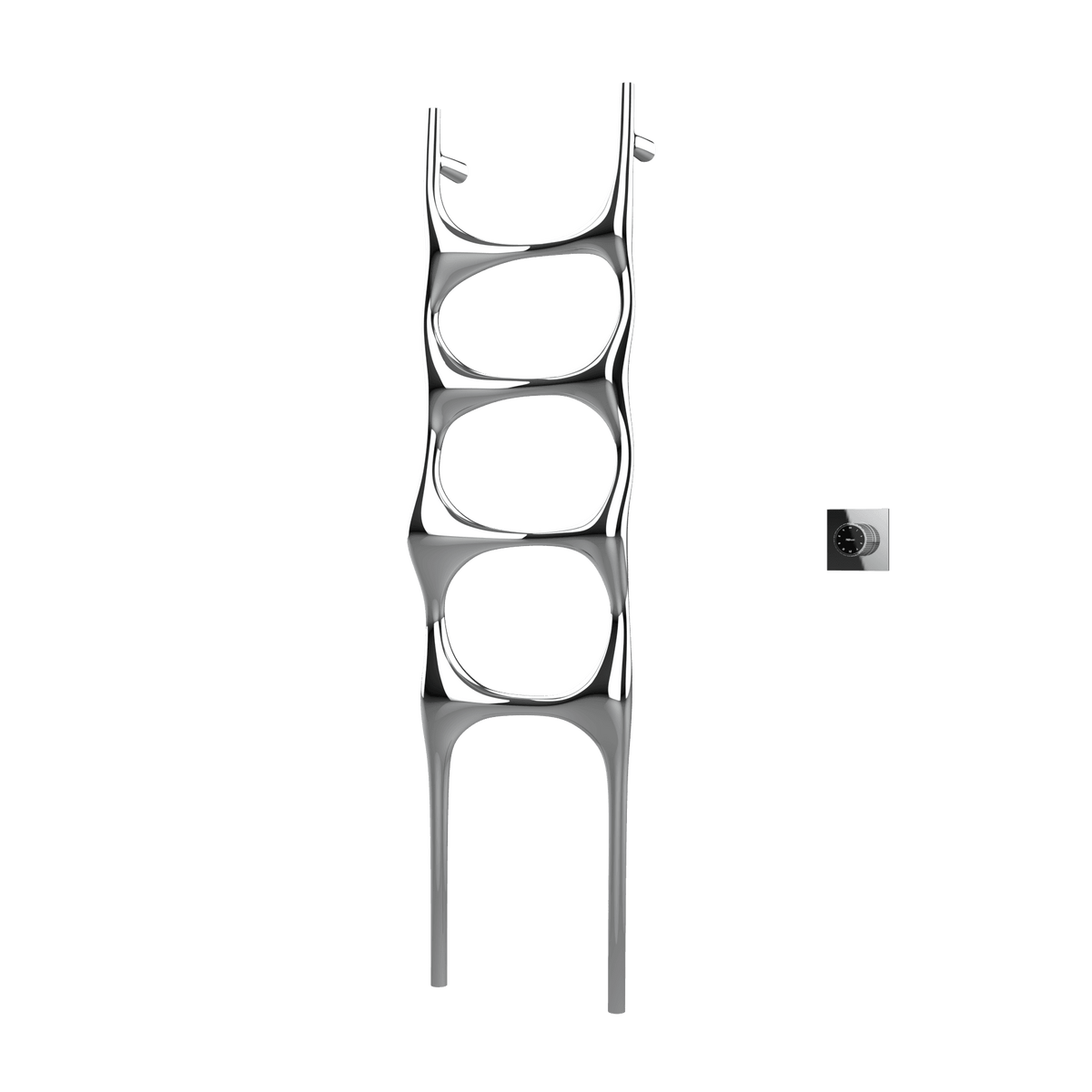 P&Bhusri S6-M-CHR-XM Crete Palace Towel Warmer in Polished Chrome