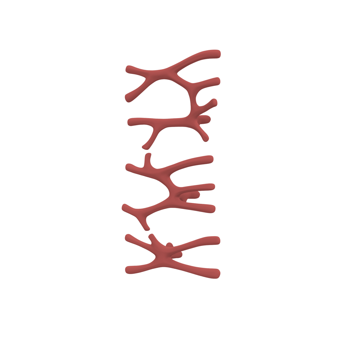 P&Bhusri S7-LMS-ARD-SC Daphne's Branch Large + Medium + Small Towel Warmer in Amber Red