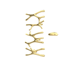 P&Bhusri S7-LMS-BBR-XA Daphne's Branch Large + Medium + Small Towel Warmer in PVD Brushed Brass