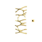 P&Bhusri S7-LMS-BBR-XM Daphne's Branch Large + Medium + Small Towel Warmer in PVD Brushed Brass