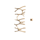P&Bhusri S7-LMS-BBZ-XM Daphne's Branch Large + Medium + Small Towel Warmer in PVD Brushed Bronze