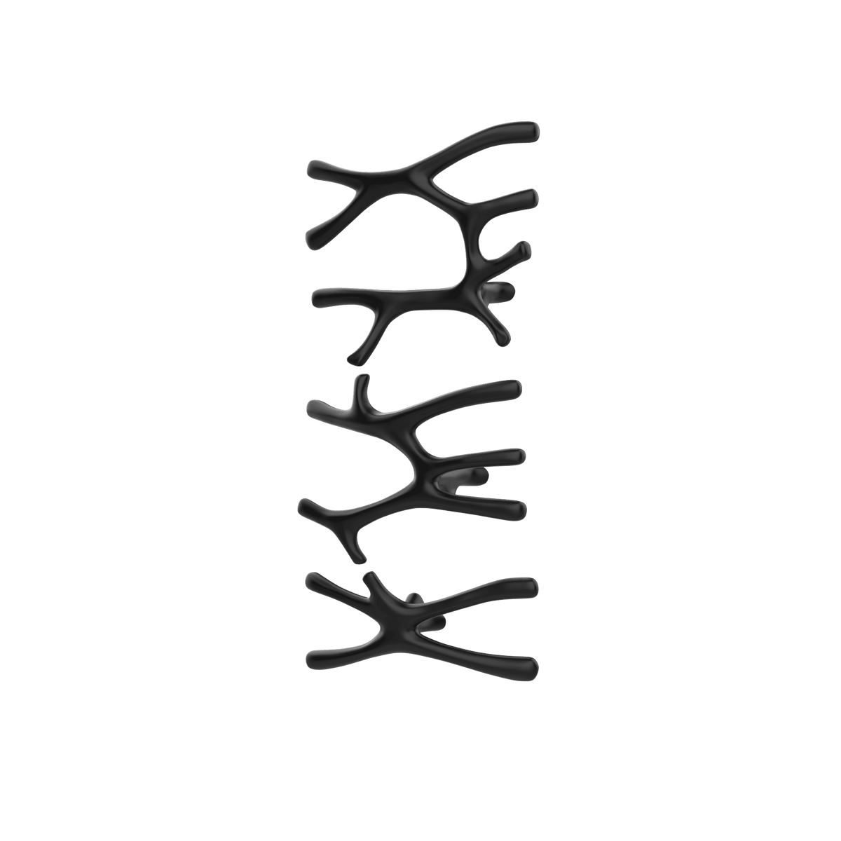P&Bhusri S7-LMS-BLK-SC Daphne's Branch Large + Medium + Small Towel Warmer in Matte Black
