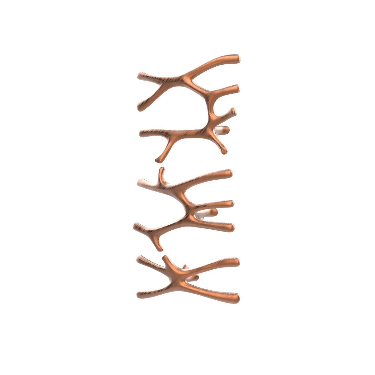 P&Bhusri S7-LMS-BRG-SC Daphne's Branch Large + Medium + Small Towel Warmer in PVD Brushed Rose Gold