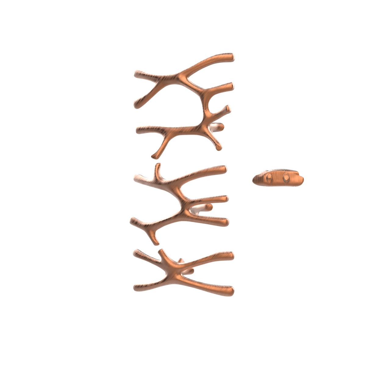 P&Bhusri S7-LMS-BRG-XA Daphne's Branch Large + Medium + Small Towel Warmer in PVD Brushed Rose Gold
