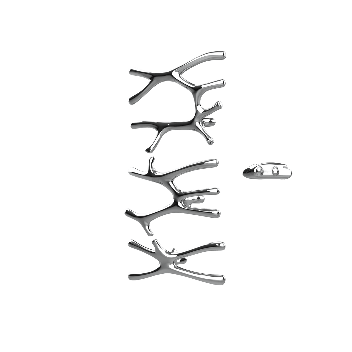 P&Bhusri S7-LMS-CHR-XA Daphne's Branch Large + Medium + Small Towel Warmer in Polished Chrome