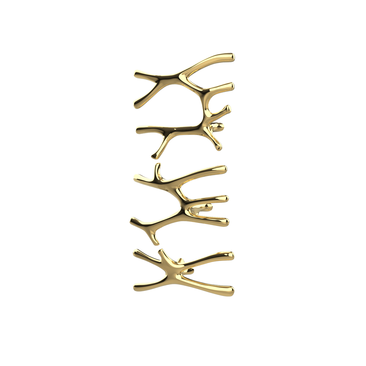 P&Bhusri S7-LMS-LGD-SC Daphne's Branch Large + Medium + Small Towel Warmer in PVD Polished Luxury Gold
