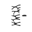 P&Bhusri S7-LMS-MBL-XA Daphne's Branch Large + Medium + Small Towel Warmer in Mist Black
