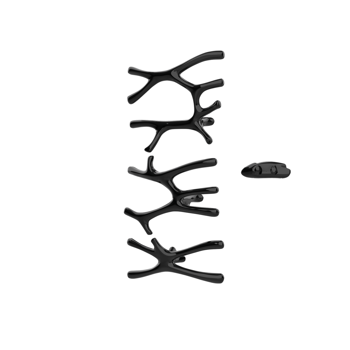 P&Bhusri S7-LMS-PBN-XA Daphne's Branch Large + Medium + Small Towel Warmer in PVD Polished Black Nickel
