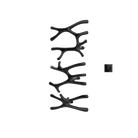 P&Bhusri S7-LMS-PBN-XM Daphne's Branch Large + Medium + Small Towel Warmer in PVD Polished Black Nickel