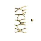P&Bhusri S7-LMS-PBR-XM Daphne's Branch Large + Medium + Small Towel Warmer in PVD Polished Brass
