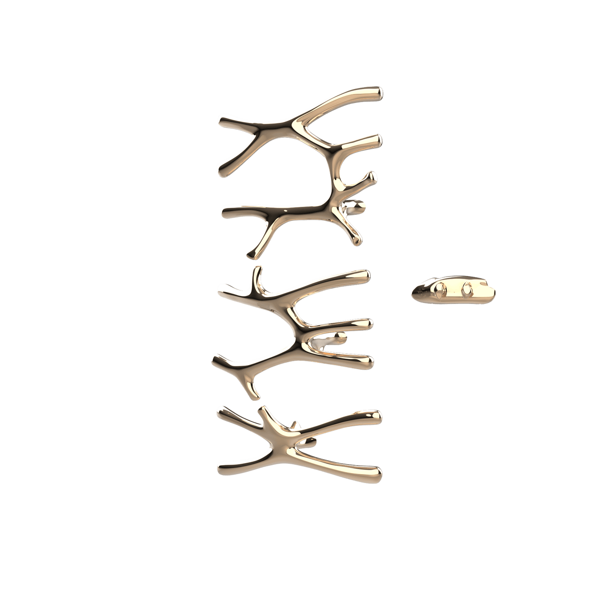P&Bhusri S7-LMS-PBZ-XA Daphne's Branch Large + Medium + Small Towel Warmer in PVD Polished Bronze