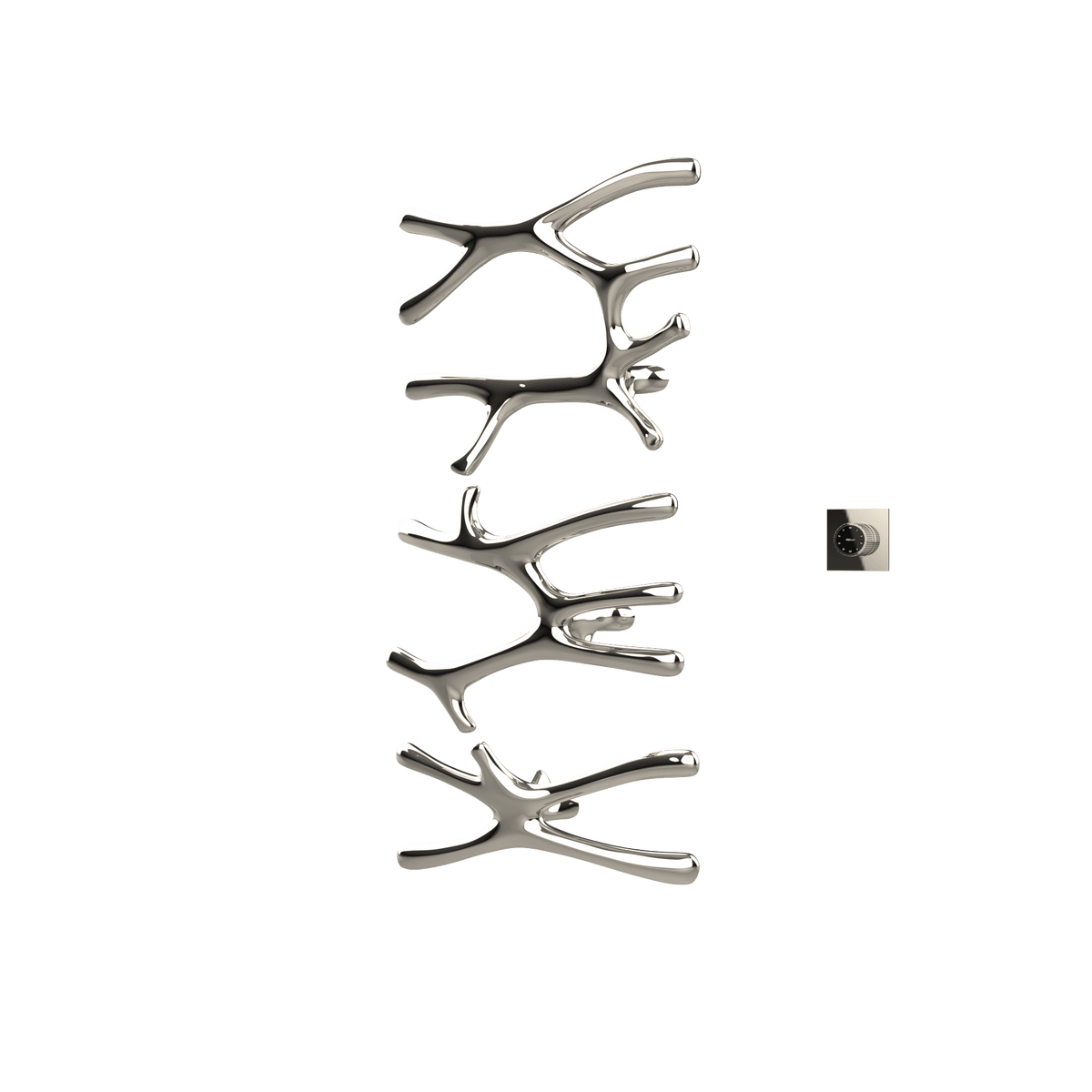 P&Bhusri S7-LMS-PNI-XM Daphne's Branch Large + Medium + Small Towel Warmer in PVD Polished Nickel