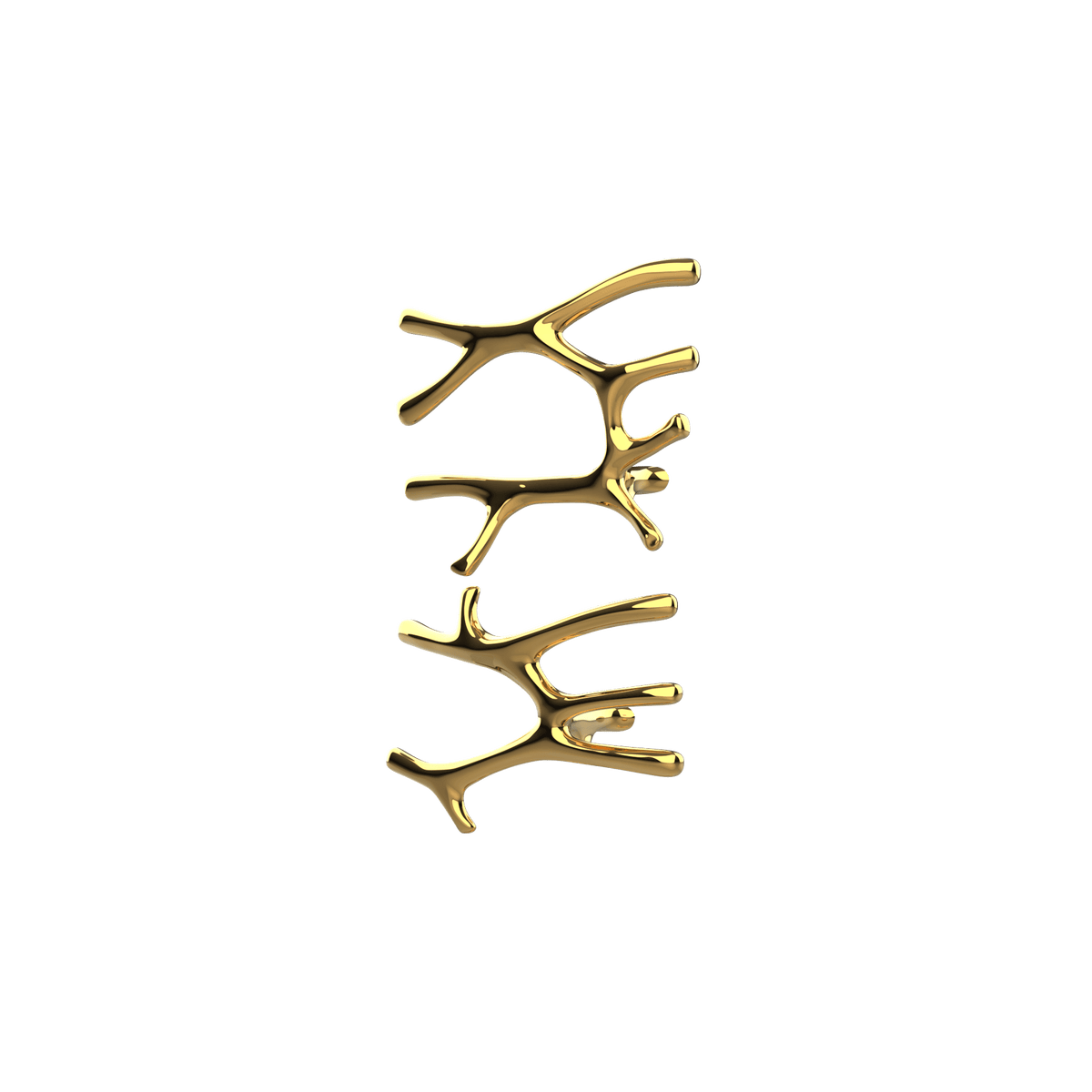 P&Bhusri S7-LM-24K-SC Daphne's Branch Large + Medium Towel Warmer in PVD 24K Gold