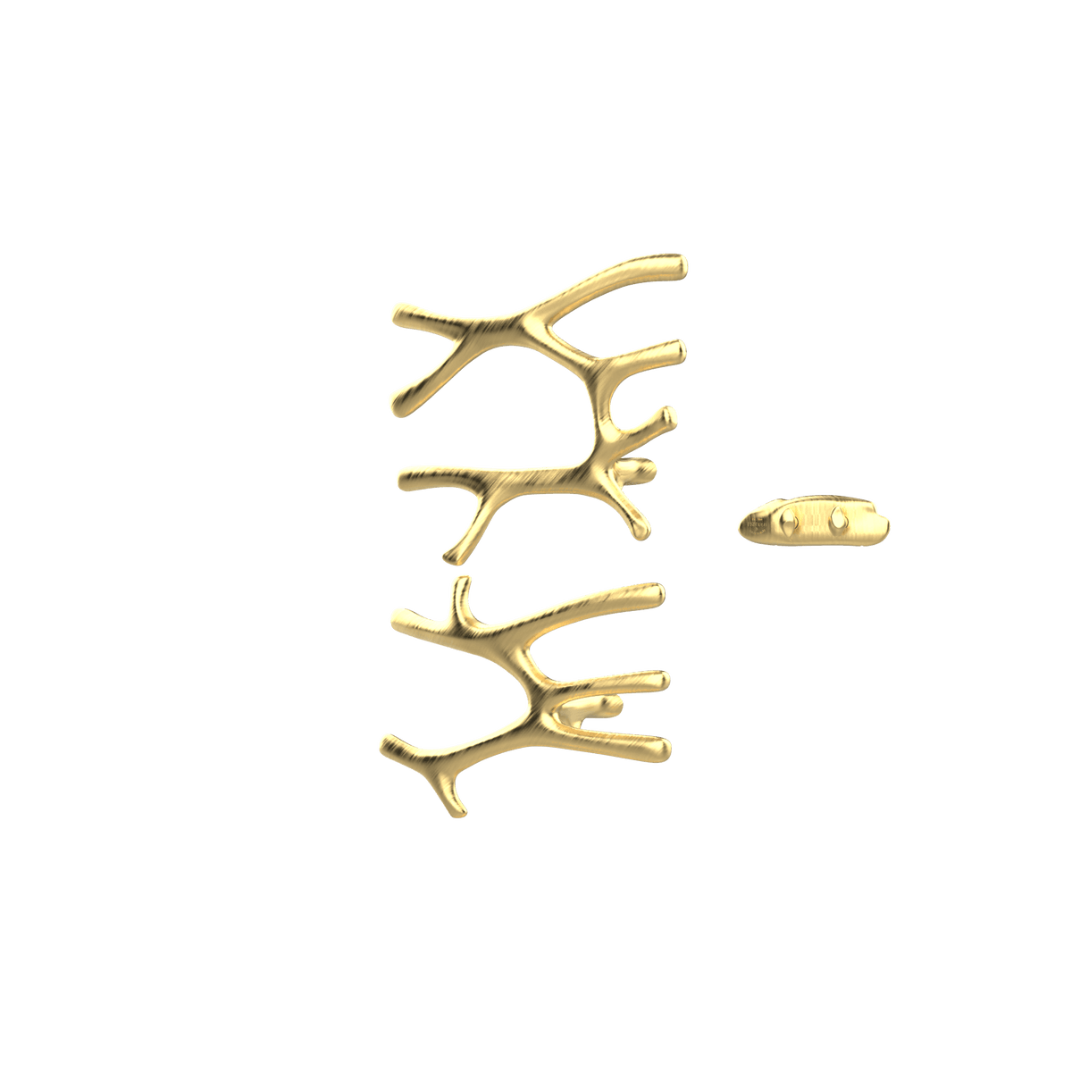 P&Bhusri S7-LM-BBR-XA Daphne's Branch Large + Medium Towel Warmer in PVD Brushed Brass