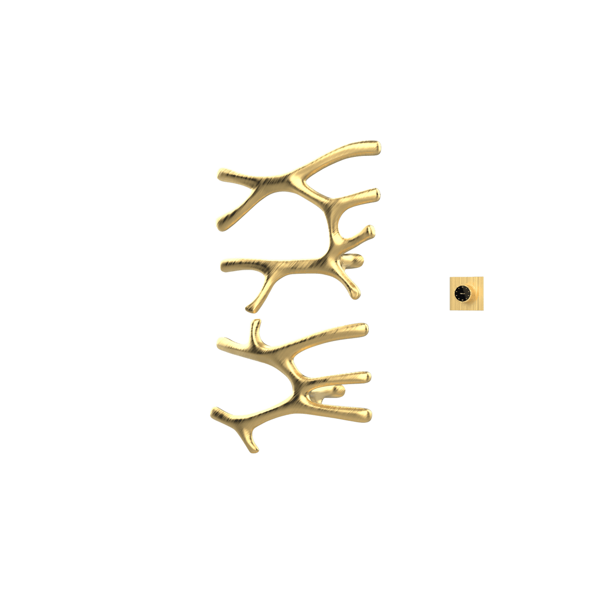 P&Bhusri S7-LM-BLG-XM Daphne's Branch Large + Medium Towel Warmer in PVD Brushed Luxury Gold