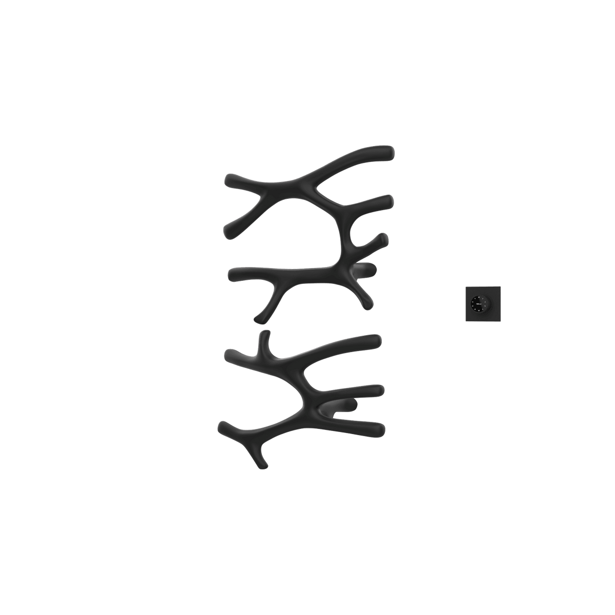 P&Bhusri S7-LM-MBL-XM Daphne's Branch Large + Medium Towel Warmer in Mist Black